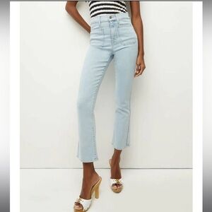 Veronica Beard Carly Kick Flare With Patch Pockets in color Get Reel size 30 NWT